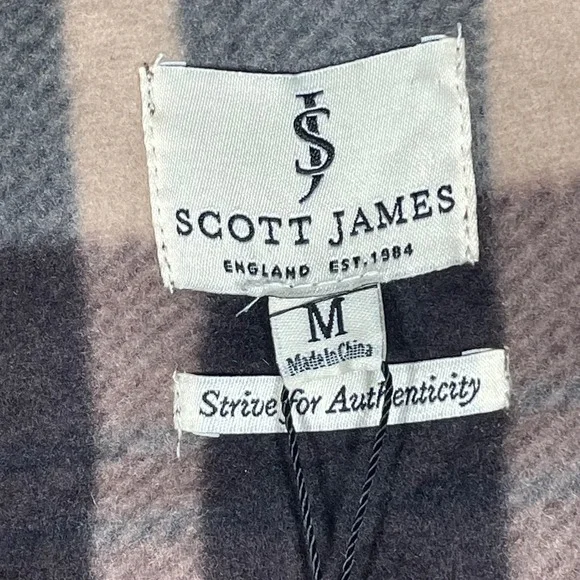 Scott James Mens Full Zip Sweater Jacket Quilted Brown Plaid Fleece Lined New M - Picture 6 of 12